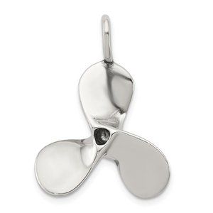 Sterling Silver 3D Antiqued Large Boat Propeller Charm New Pendant